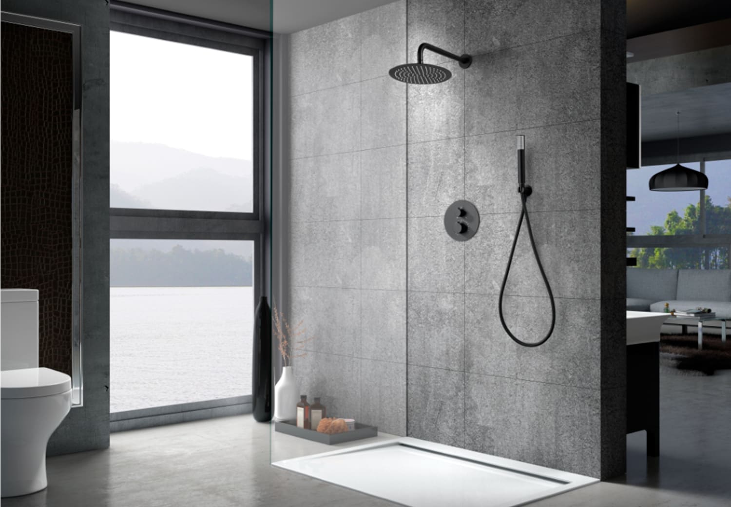 Conjunto de ducha empotrado Imex Génova Ambiente 8