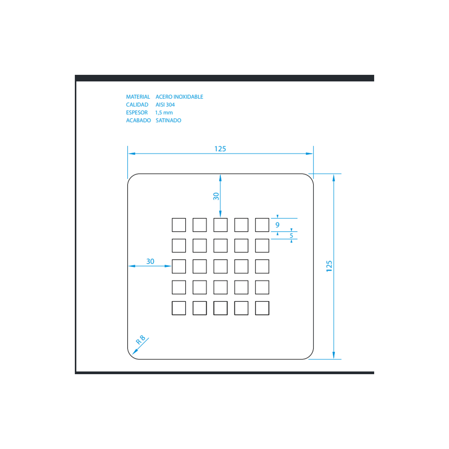 Plato de ducha Bruntec Frame Croquis 9