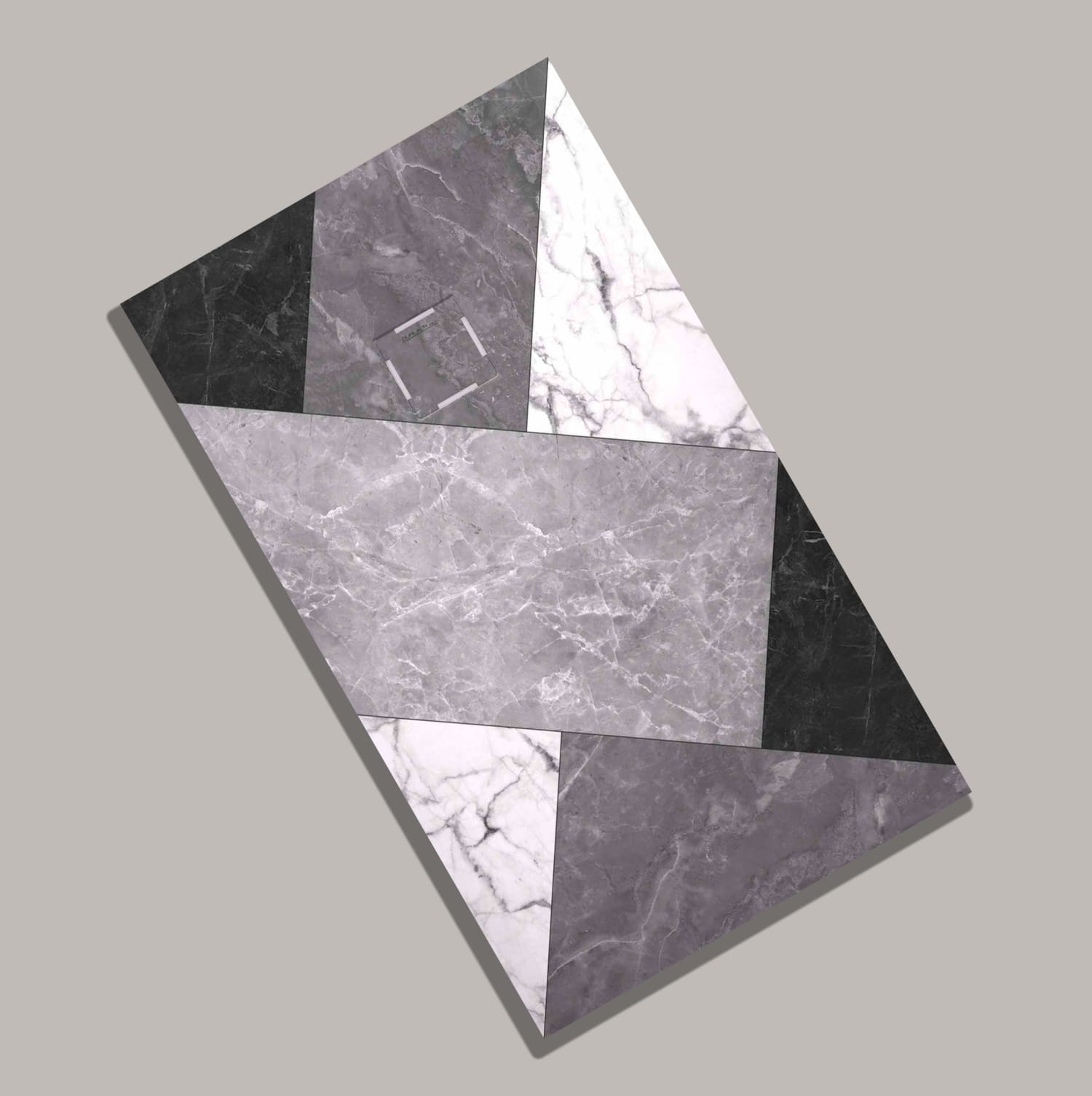 Platos de ducha de resina decorados Bruntec Design 3D Mosaico opción 10