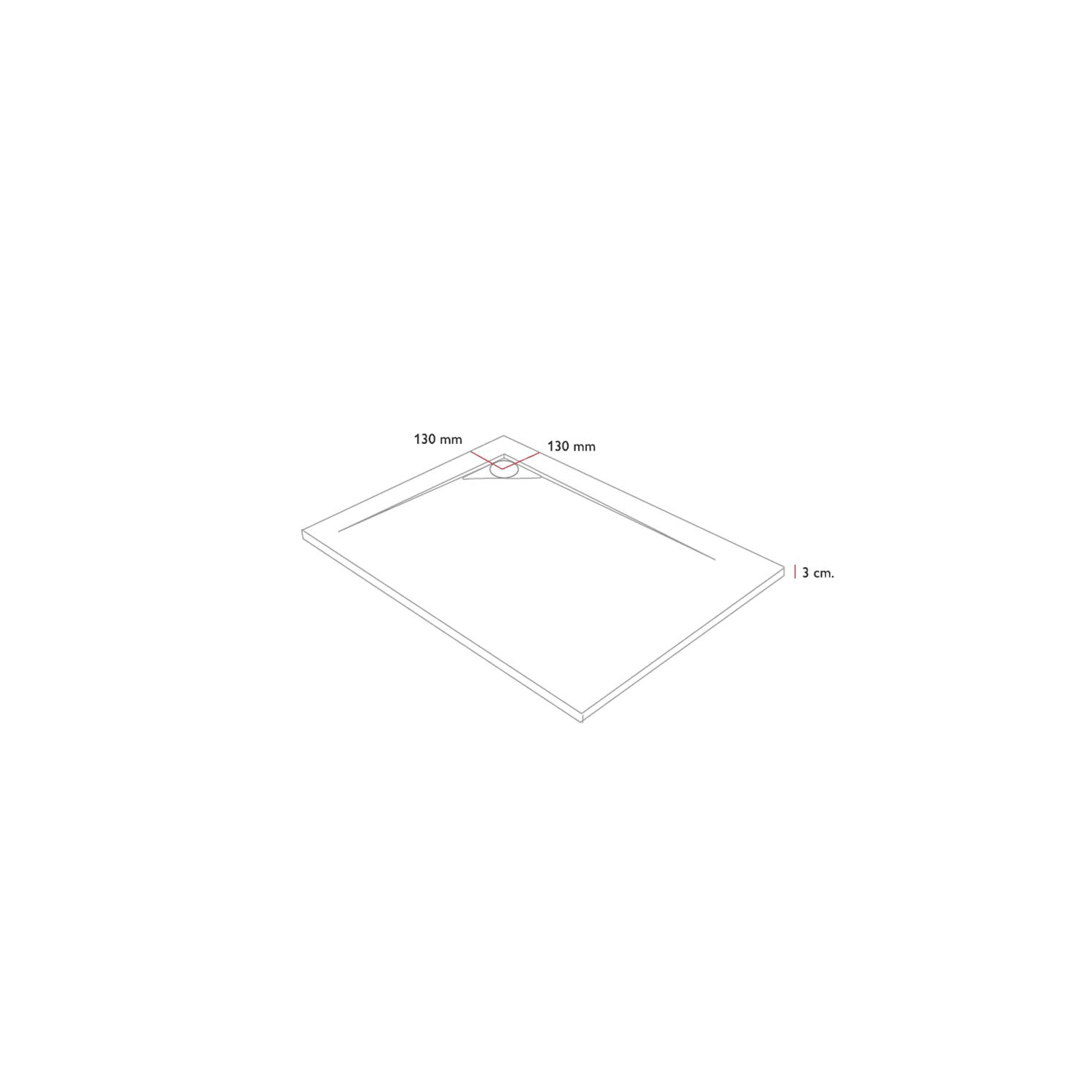 Plato de ducha Bruntec Design Corner Croquis 5