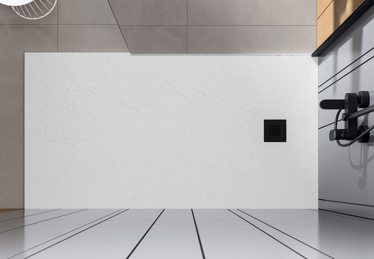 Plato de ducha Solid Surface Hidronatur Cirat Detalle 1