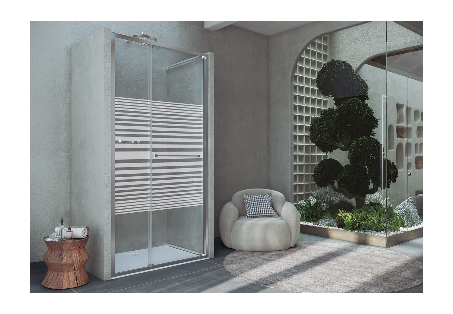 Mampara de ducha Bruntec Next (100 B) Ambiente 8