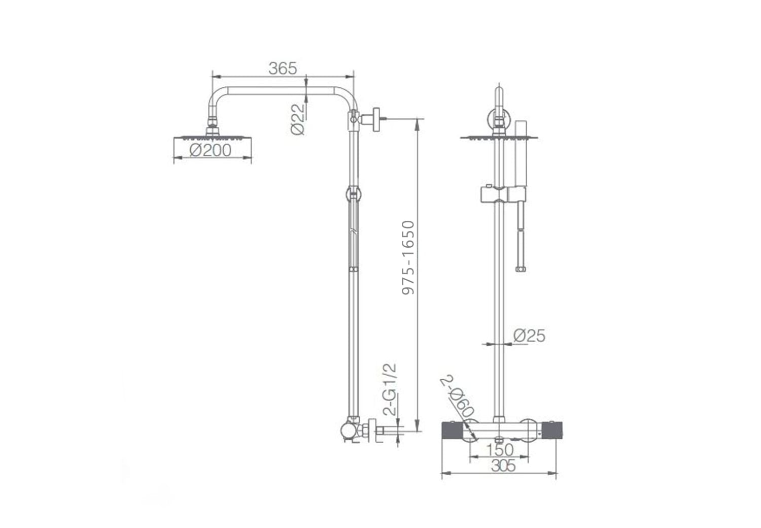 Conjunto de ducha Imex Line Croquis 7