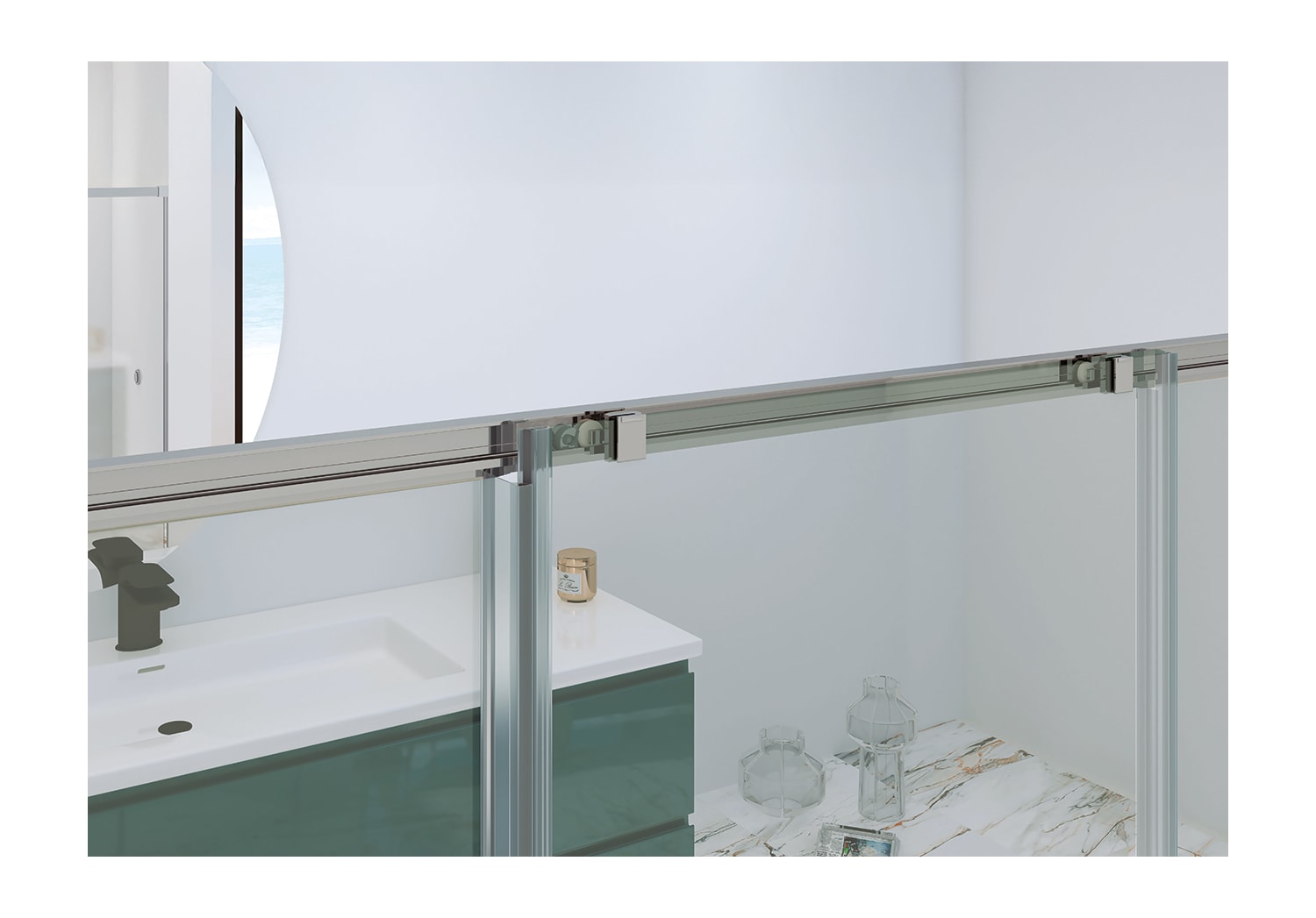 Mampara de ducha Bruntec Galaxy 900 Detalle 11