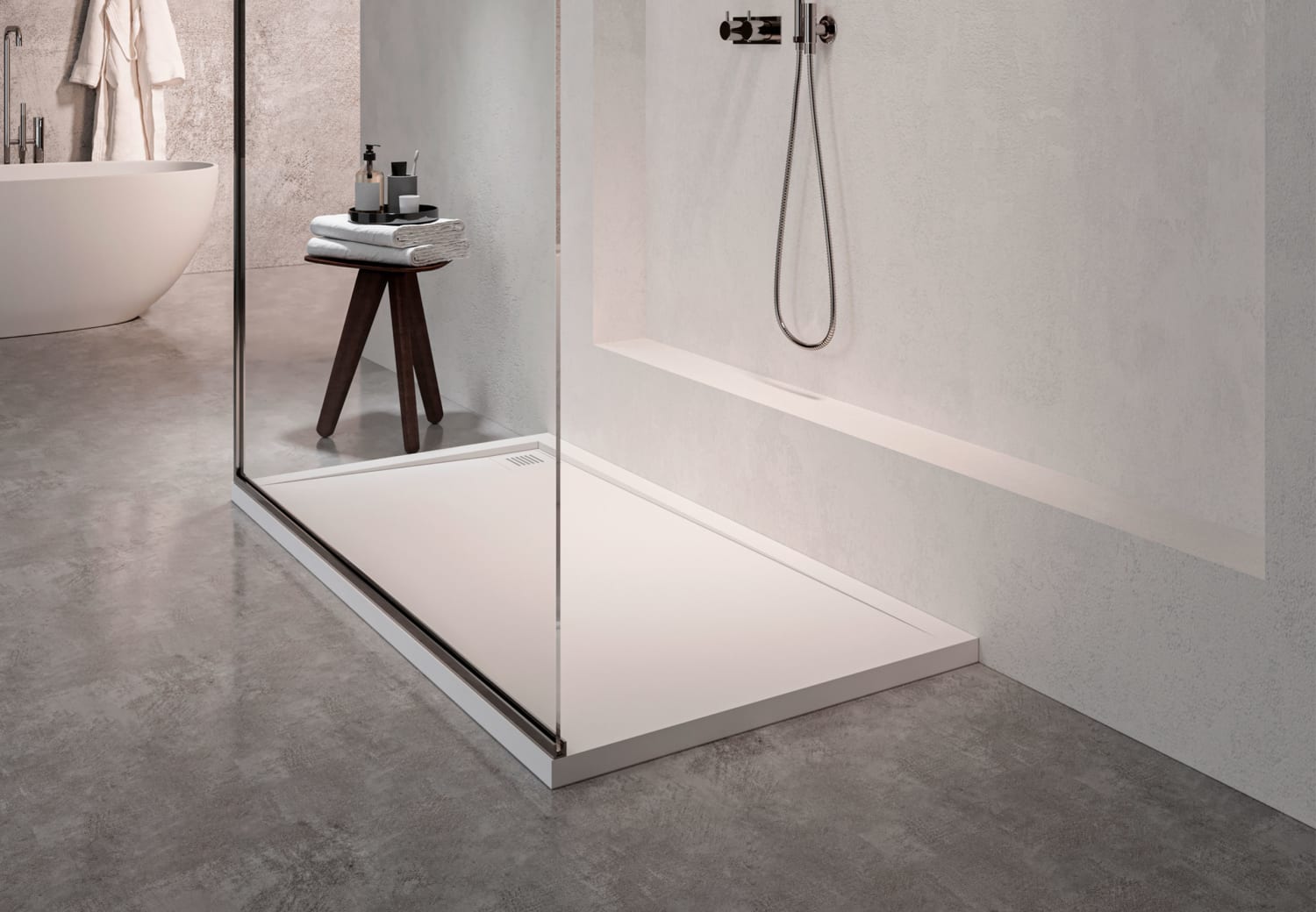 Plato de ducha Solid Surface Corian DuPont Hidronatur Centauro Principal 0