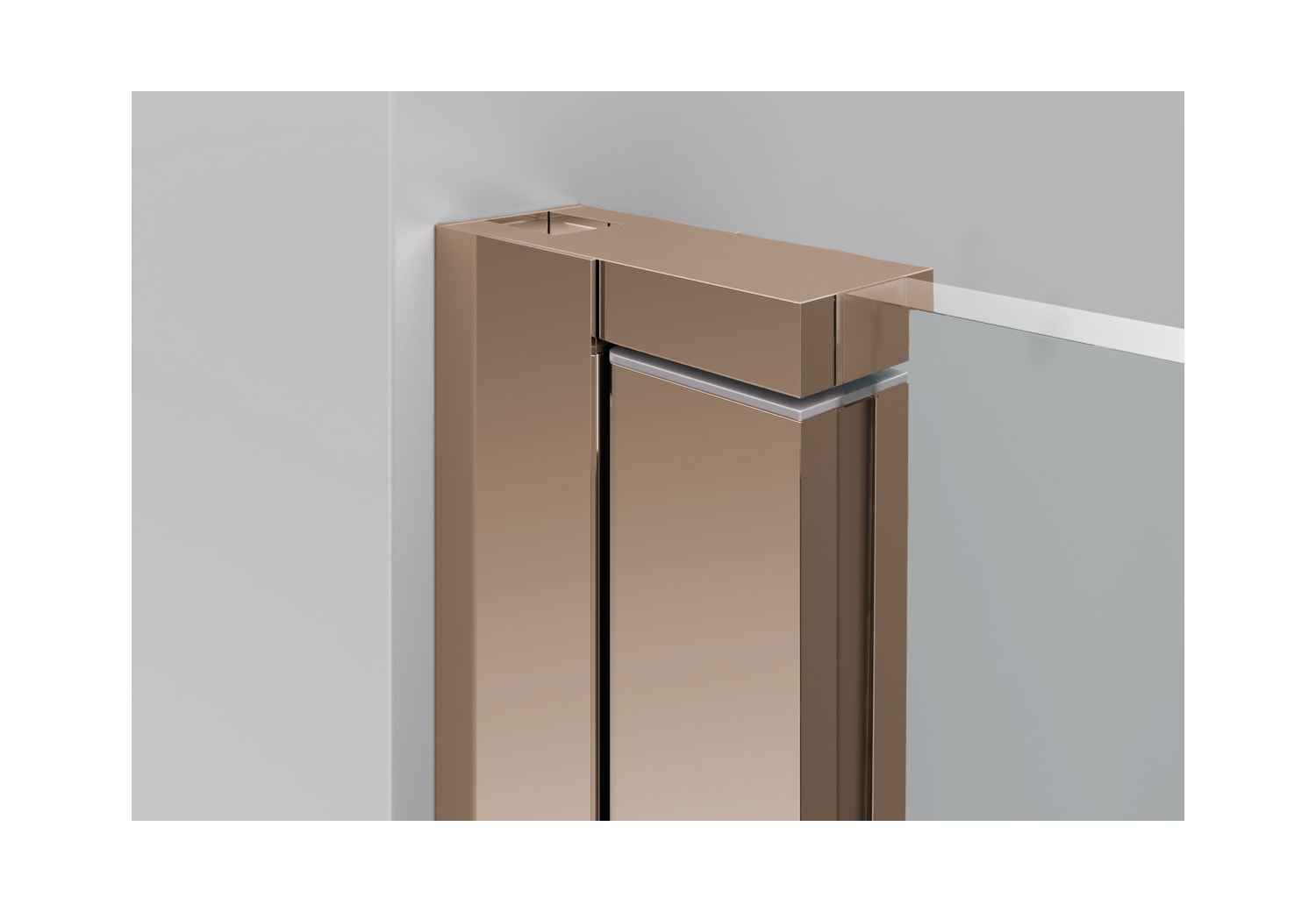 Mampara de ducha en Acero Inox Dione Detalle 9