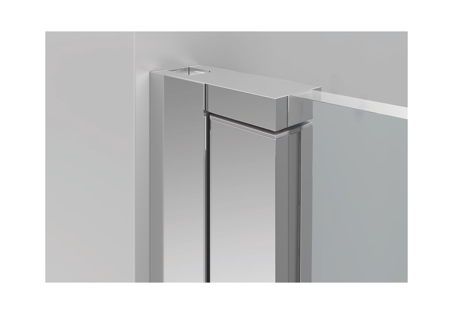 Mampara de ducha en Acero Inox Dione Detalle 6