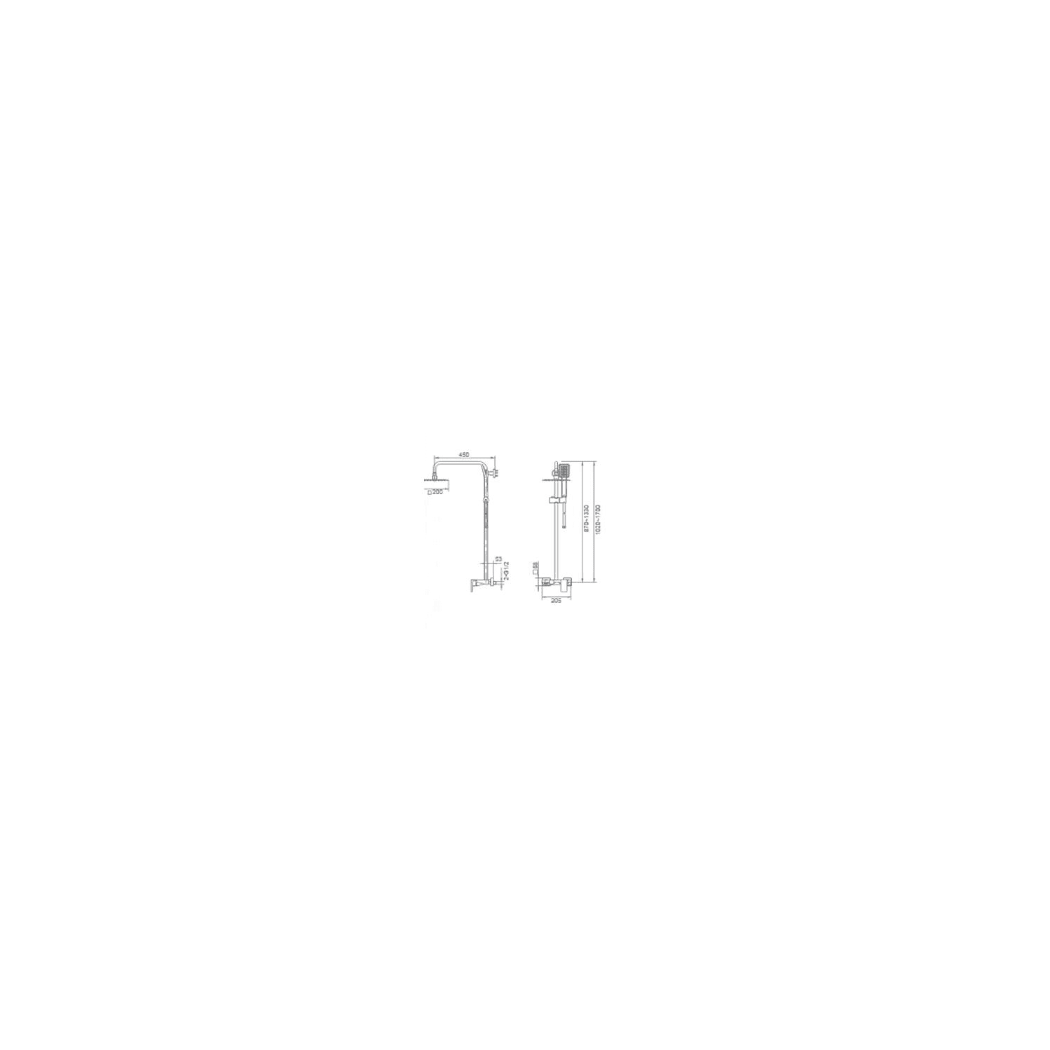 Conjunto de ducha Imex Liverpool Croquis 3