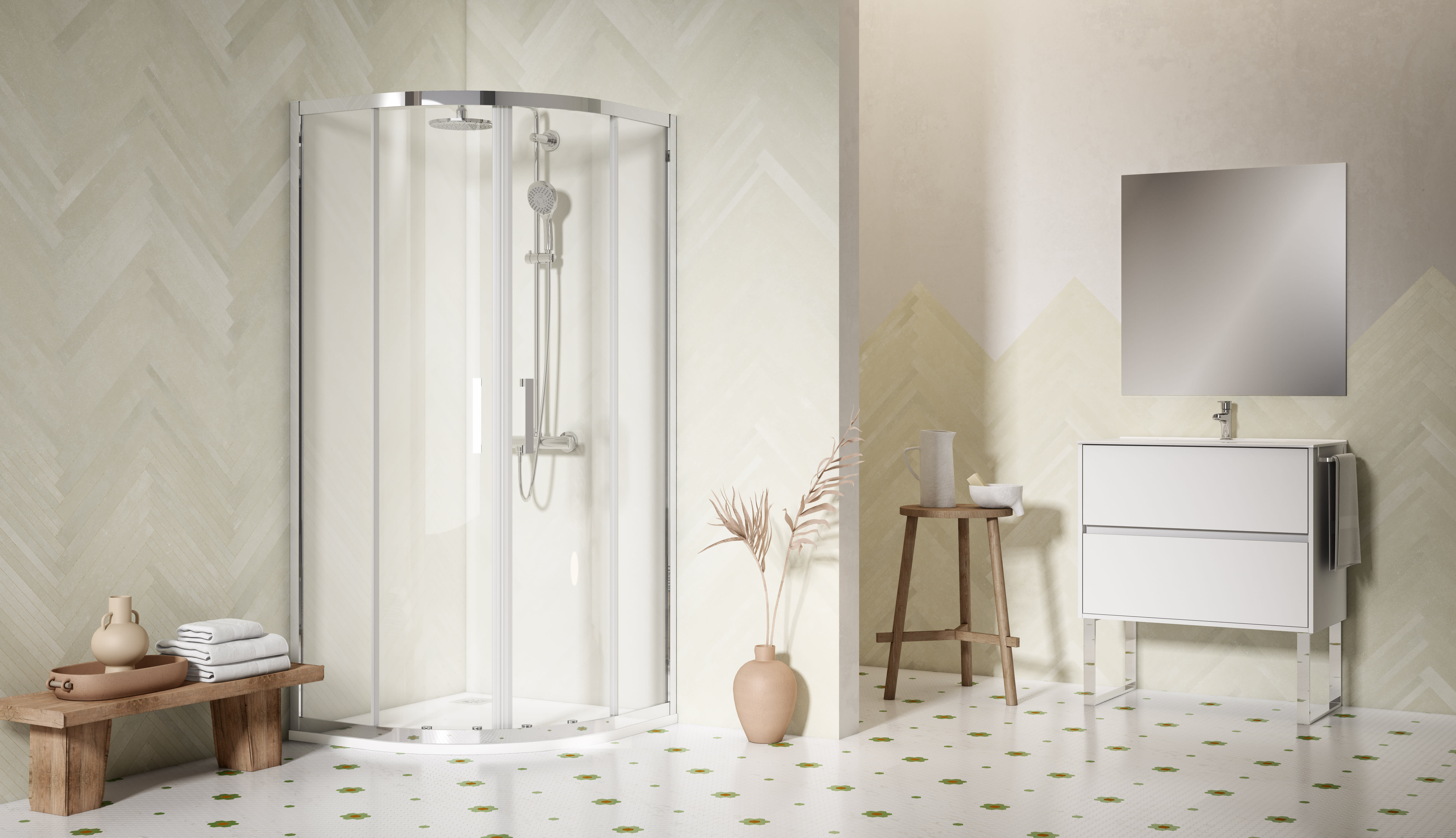 Semicircular ducha Antical modelo 300 - Mamparas de bañera y ducha