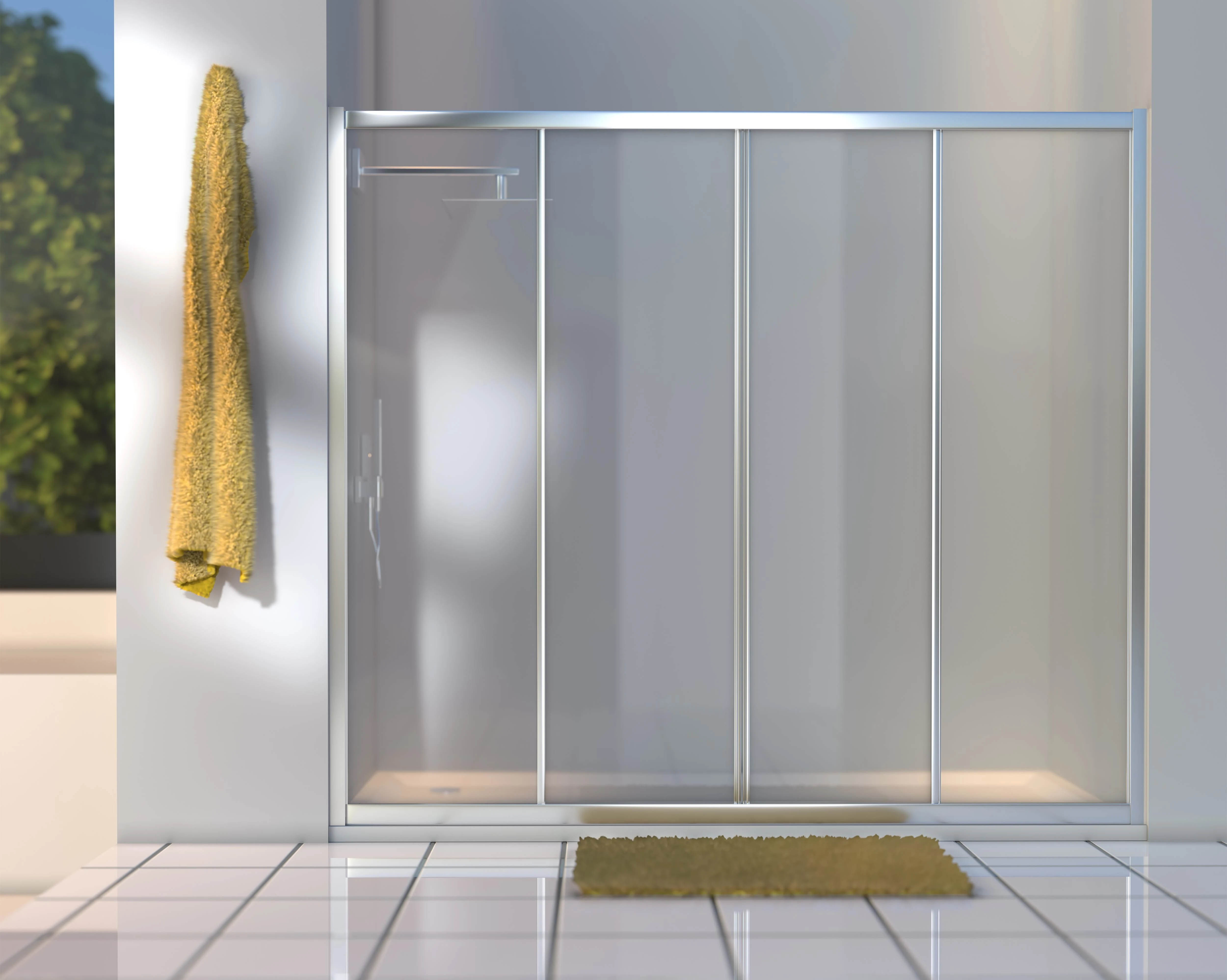 Mampara de ducha 90x90 cm altura 190 cm - puertas correderas