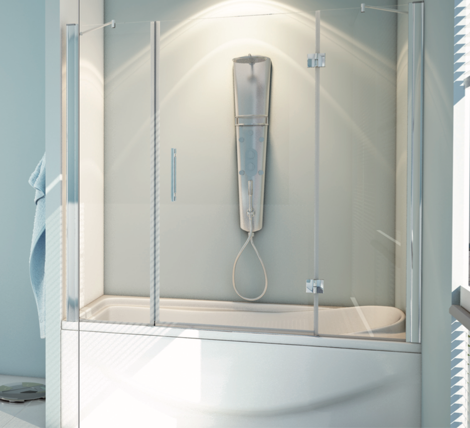 Frontal de bañera Turca de Hidroglass Frontal de bañera minimalista de cristal transparente