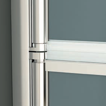 División entre puertas dobles abatibles mampara Máxima